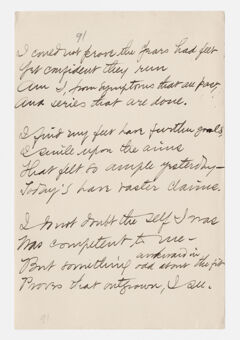 Thumbnail for Transcription of Emily Dickinson's "I could not prove the years had feet" - Image 1