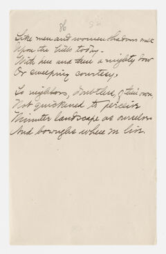 Thumbnail for Transcription of Emily Dickinson's "Like men and women shadows walk" - Image 1