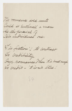 Thumbnail for Transcription of Emily Dickinson's "No romance sold unto" - Image 1