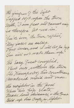 Thumbnail for Transcription of Emily Dickinson's "The fingers of the light" - Image 1