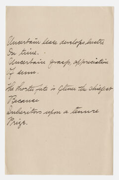 Thumbnail for Transcription of Emily Dickinson's "Uncertain lease develops lustre" - Image 1