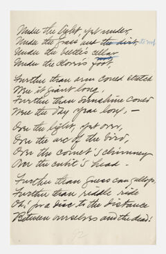Thumbnail for Transcription of Emily Dickinson's "Under the light, yet under" - Image 1