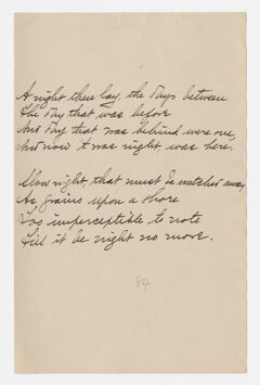 Thumbnail for Transcription of Emily Dickinson's "A night there lay the days between" - Image 1