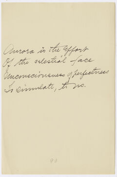Thumbnail for Transcription of Emily Dickinson's "Aurora is the effort" - Image 1