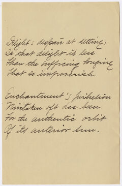 Thumbnail for Transcription of Emily Dickinson's "Delight's despair at setting" - Image 1