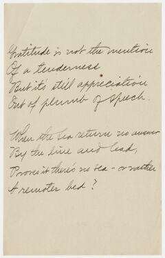 Thumbnail for Transcription of Emily Dickinson's "Gratitude is not the mention" - Image 1