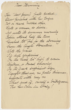 Thumbnail for Transcription of Emily Dickinson's "Her 'last poems' poets ended" - Image 1