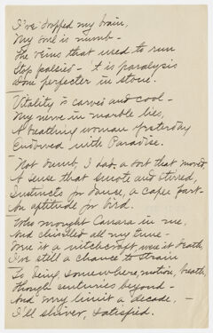 Thumbnail for Transcription of Emily Dickinson's "I've dropped my brain" - Image 1