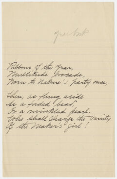 Thumbnail for Transcription of Emily Dickinson's "Ribbons of the year" - Image 1