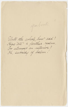 Thumbnail for Transcription of Emily Dickinson's "Unto the whole, how add?" - Image 1