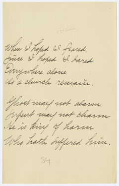 Thumbnail for Transcription of Emily Dickinson's "When I hoped I feared" - Image 1
