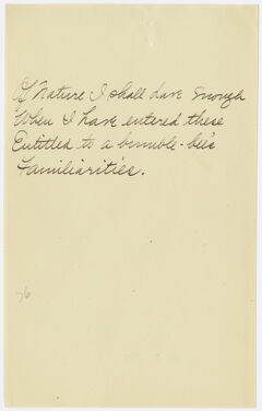 Thumbnail for Transcription of Emily Dickinson's "Of nature I shall have enough" - Image 1