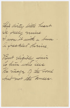 Thumbnail for Transcription of Emily Dickinson's "This dirty little heart" - Image 1