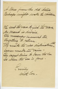 Thumbnail for Transcription of Emily Dickinson letter to Lousia and Frances Norcross