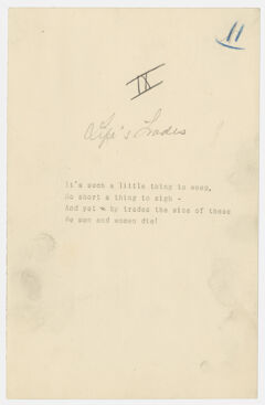 Thumbnail for Transcription of Emily Dickinson's "It's such a little thing to weep" - Image 1