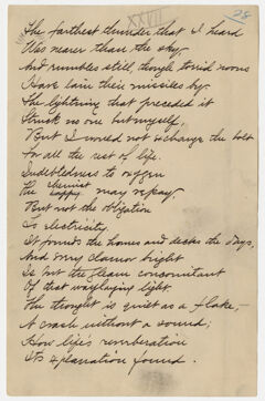 Thumbnail for Transcription of Emily Dickinson's "The farthest thunder that I heard" - Image 1