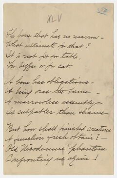 Thumbnail for Transcription of Emily Dickinson's "The bone that has no marrow" - Image 1