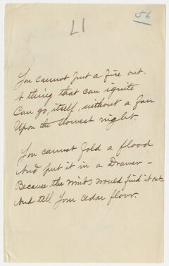 Thumbnail for Transcription of Emily Dickinsons' "You cannot put a fire out" - Image 1