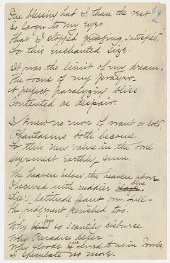 Thumbnail for Transcription of Emily Dickinson's "One blessing had I than the rest" - Image 1