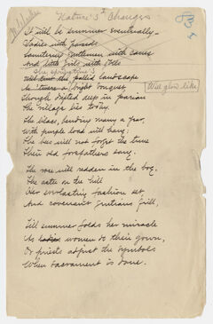 Thumbnail for Transcription of Emily Dickinson's "It will be summer eventually" - Image 1