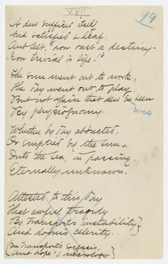 Thumbnail for Transcription of Emily Dickinson's "A dew sufficed itself" - Image 1