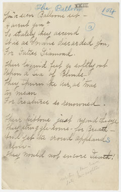 Thumbnail for Transcription of Emily Dickinson's "You've seen balloons set" - Image 1