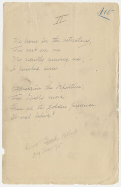 Thumbnail for Transcription of Emily Dickinson's "We learn in the retreating" - Image 1