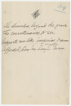 Thumbnail for Transcription of Emily Dickinson's "The stimulus beyond the grave" - Image 1