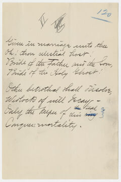 Thumbnail for Transcription of Emily Dickinson's "Given in marriage unto thee" - Image 1