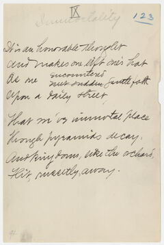 Thumbnail for Transcription of Emily Dickinson's "It is an honorable thought" - Image 1