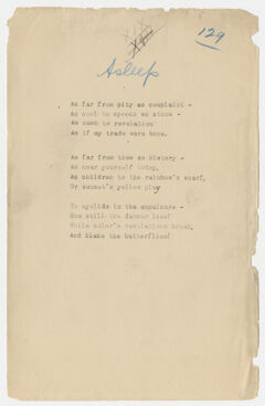 Thumbnail for Transcription of Emily Dickinson's "As far from pity as complaint" - Image 1
