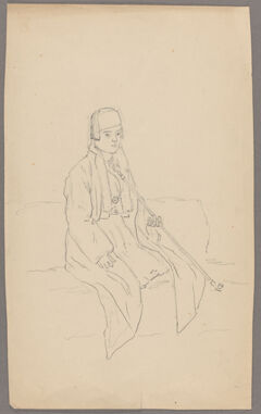 Thumbnail for Henry John Van Lennep sketch of a man holding a chibouk