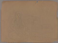 Thumbnail for Henry John Van Lennep sketch of a woman washing clothes