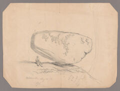 Thumbnail for Henry John Van Lennep sketch of man sitting next to a boulder, 1863 August 24