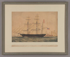 Thumbnail for The American barque "Ionia", Capt. King entering Boston Bay, 1849