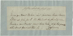 Thumbnail for Jeffery Amherst note to unidentified recipient, 1757