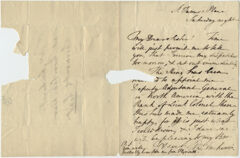 Thumbnail for William Amherst letter to Jane Dalison Amherst, 1758 - Image 1
