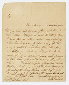 Thumbnail for Jeffery Amherst letter to Colonel John Bradstreet, July 24 - Image 1