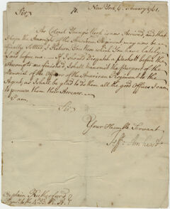 Thumbnail for Jeffery Amherst letter to Captain Rutherford, 1761 February 6
