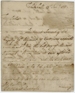 Thumbnail for Jeffery Amherst letter to Viscount William Barrington, 1777 January 25 - Image 1