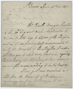 Thumbnail for Jeffery Amherst letter to Sir George Yonge, 1790 September 21 - Image 1