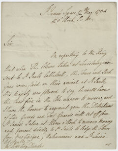 Thumbnail for Jeffery Amherst letter to Henry Dundas, 1794 May 17 - Image 1