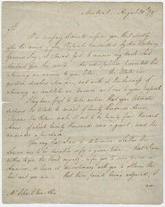 Thumbnail for William Pitt Amherst letter to John Van Alen, 1797 August 30 - Image 1
