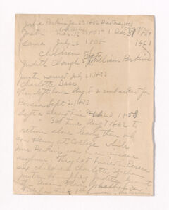 Thumbnail for Genealogical notes regarding the Perkins family - Image 1