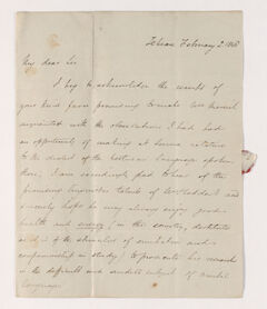 Thumbnail for Letter from unidentified correspondent to Justin Perkins, 1846 February 2 - Image 1