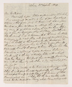 Thumbnail for Letter from unidentified correspondent to Justin Perkins, 1836 October 22 - Image 1