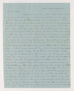 Thumbnail for Sarah Bass Crehore letter to Charlotte Bass Perkins, 1850 March 4 - Image 1