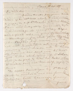 Thumbnail for Keith Edward Abbott letter to Justin Perkins, 1837 October 9 - Image 1