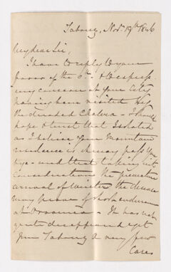 Thumbnail for Keith Edward Abbott letter to Justin Perkins, 1846 November 19 - Image 1