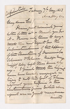 Thumbnail for Keith Edward Abbott letter to Justin Perkins, 1863 May 7 - Image 1